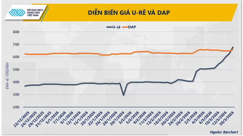 Diễn biến gi&aacute; U-r&ecirc; v&agrave; DAP