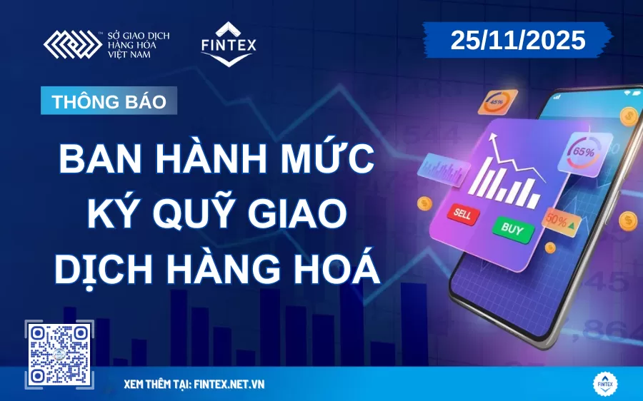 Thông Báo Ban Hành Mức Ký Quỹ Giao Dịch Hàng Hóa từ MXV Ngày 25/11/2025